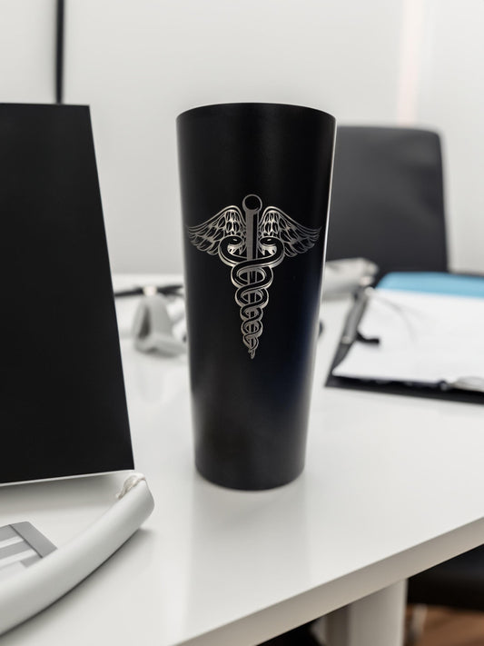 Caduceus Symbol Engraved Tumbler, Healthcare Tumblers, Personalized Tumbler, Customized Tumbler, Nurse appreciation, Doctor appreciation